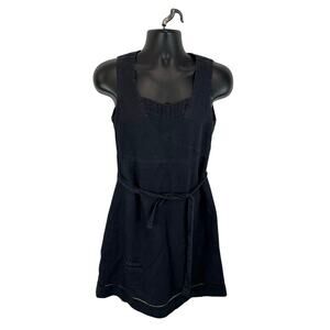FDS Fleur Del Sel Linen Mini Dress Deep Navy Size 40 US Medium Summer Preppy